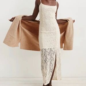 Aerie Lace White Maxi Dress NWT Size Small